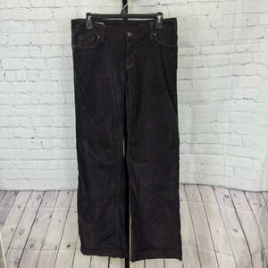 Citizens of Humanity Birkin Stretch Low Waist Wide Leg Plum Velvet Pants Size 30